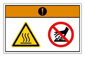 Warning Hot Surface Symbol Sign On White Background vector