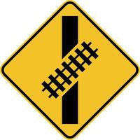 Skewed Crossing Symbol Railroad Sign vector