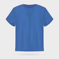 Blue vector men's t-shirt mockup.