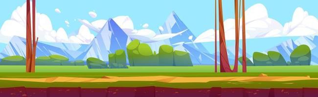 Game ground texture of summer landscape vector