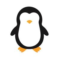 Cute Penguin Wild Animal in Animated Cartoon Vector Illustration