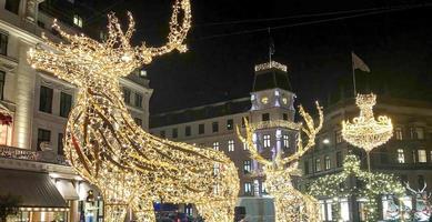 Light reindeer in a christmas market, Copenhagen photo