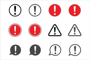 exclamation icon set vector design template