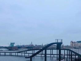 Slide walkways in Copenhagen by winter photo