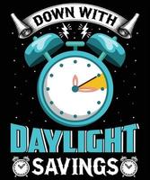 Daylight Savings time vector t shirt design