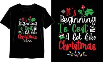 diseño de camisetas navideñas. gráficos vectoriales de navidad. diseño de camiseta vector