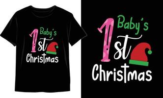 diseño de camisetas navideñas. gráficos vectoriales de navidad. diseño de camiseta vector