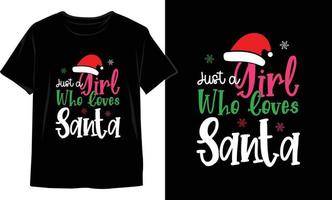 diseño de camisetas navideñas. gráficos vectoriales de navidad. diseño de camiseta vector