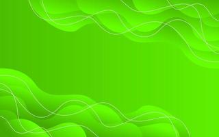 Green wave gradient background vector