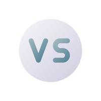 Versus button pixel perfect flat gradient two-color ui icon. Comparison options. Confrontation online. Simple filled pictogram. GUI, UX design for mobile application. Vector isolated RGB illustration