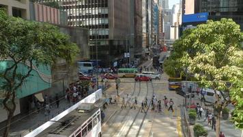 HONG KONG NOVEMBER 8, 2019 - Hong Kong's iconic double deck tram system video