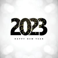 2023 happy new year greeting card celebration background vector