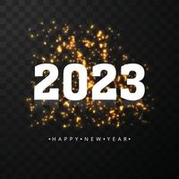hermosa tarjeta de felicitación feliz año nuevo 2023 antecedentes vector