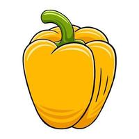 Yellow Pepper in Vector Style Illustration