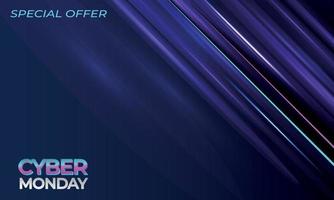 Cyber Monday design for advertising. Gradient background special offer cyber monday. vector