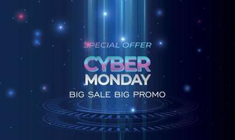 Cyber monday sale background. vector