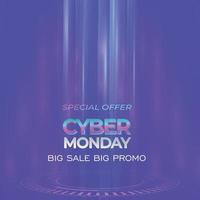 Cyber monday discount sale banner abstract background smooth gradient. vector