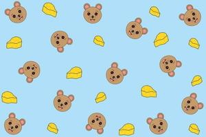 mouse and cheese background vector