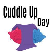 Cuddle Up Day, Idea for poster, banner, flyer or postcard vector