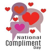 National Compliment Day, Idea for poster, banner, flyer, leaflet or postcard vector