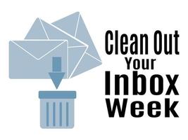 Clean Out Your Inbox Week, Idea for poster, banner, flyer, leaflet or postcard vector