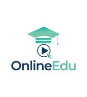 Online education logo design template vector