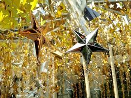 Shinny modern style decoration star for Christmas and New Year photo