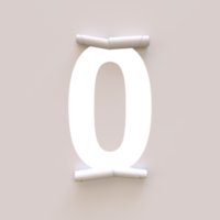Paper Cut out roll up typeface text with alpha 0 png