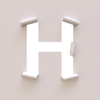 papier besnoeiing uit rollen omhoog lettertype tekst met alpha h png