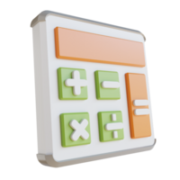 calculatrice d'affaires et de finances d'illustration 3d png