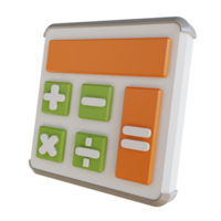 calculatrice d'affaires et de finances d'illustration 3d png