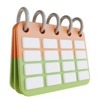 3D illustration calendar schedule png