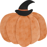 Watercolor halloween pumpkin png