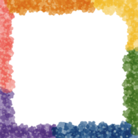 Watercolor Square frame png