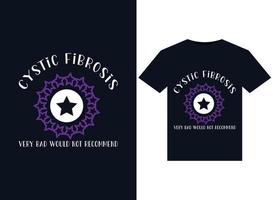 Cystic Fibrosis Very Bad Would Not Recommend illustrations for print-ready T-Shirts design vector