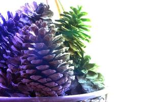 christmas pine cone fruits background photo