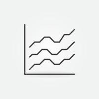 Line Graph vector concept icon in thin line style