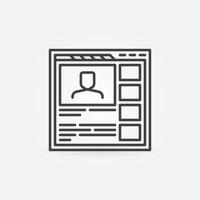 Browser Web Page or Window vector outline concept icon