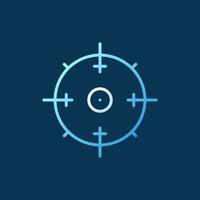 Aim vector concept outline icon on dark background