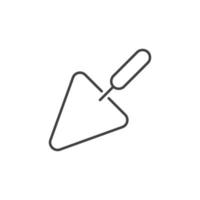 Trowel vector concept icon in thin line style