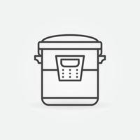 Multicooker vector concept icon in outline style