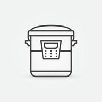 Multicooker vector concept icon in outline style