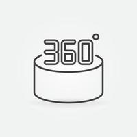 360 degrees vector minimal concept outline icon