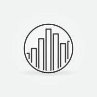 Sound Equalizer in Circle outline vector concept icon