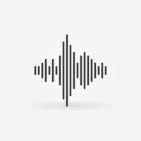 Sound wave vector thin line concept minimal icon