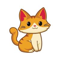 Illustration of cute colored cat. Cat cartoon image in EPS10 format. Suitable for children's book design elements. Introduction of cats to children. Books or posters about animal vector