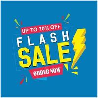 Promotional flash sale banners. Discounts up to 70. Suitable for use as a promotional design element or a blaring flash sale vector