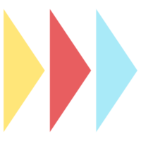 Colorful abstract arrow icon png