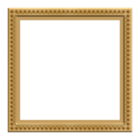 Blank vintage gold picture frame png