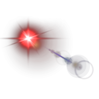 Red lens flare png